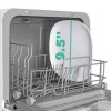 Refurbished electriQ EQDWTTGF 2 Place Mini Table Top Dishwasher with Glass Front White