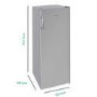 Refurbished electriQ EQFSF144FFINOXVE1 Freestanding 166 Litre Upright Frost Free Freezer Stainless Steel