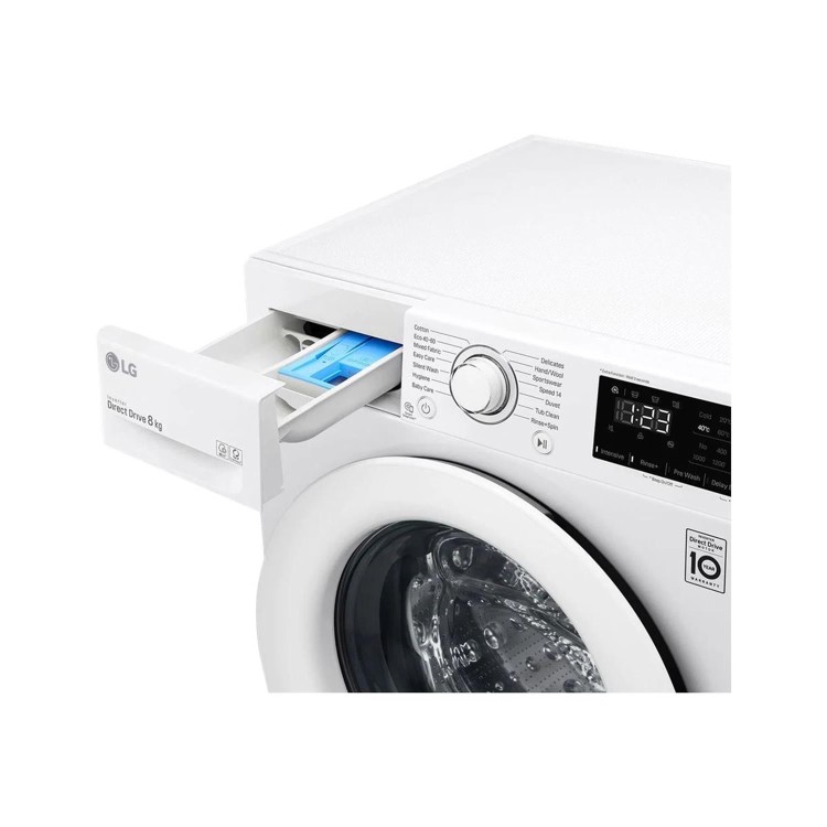 Refurbished LG F4V308WNW Freestanding 8KG 1400 Spin Washing Machine