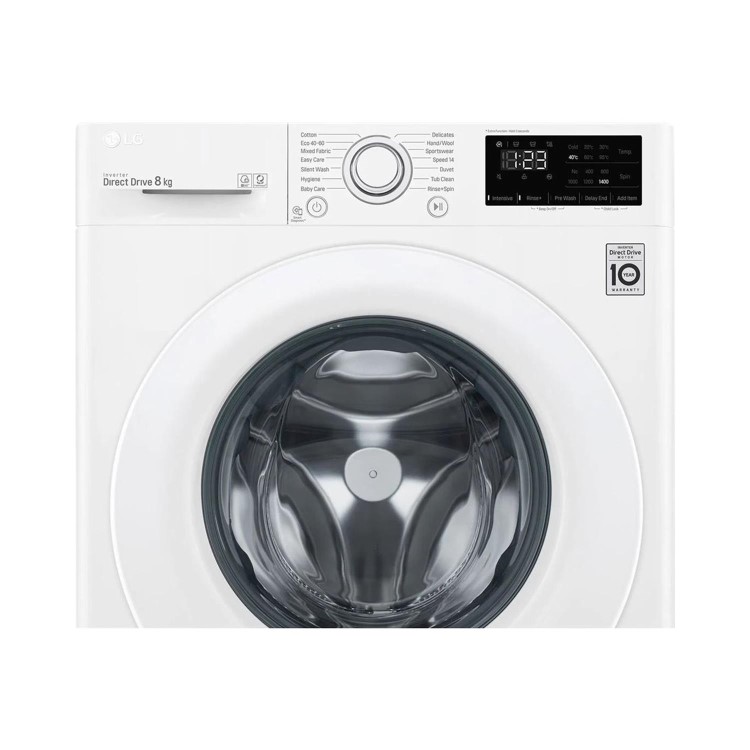 Refurbished LG F4V308WNW Freestanding 8KG 1400 Spin Washing Machine