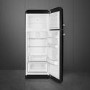 Refurbished Fifties Style Right Hand Hinge Top Mount Fridge Freezer - Black