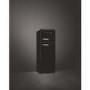 Refurbished Fifties Style Right Hand Hinge Top Mount Fridge Freezer - Black