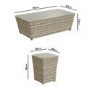 6 Seater Light Grey Rattan Garden Sofa Set  - Fortrose