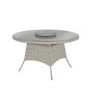 6 Seater Grey Round Rattan Garden Dining Set with Table and Chairs - Aspen