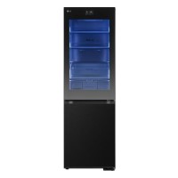 Refurbished LG InstaView 349 Litre 60/40 Fridge Freezer - Black