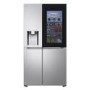Refurbished LG InstaView 628 Litre Side-By-Side American Fridge Freezer - Brushed Steel