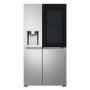 Refurbished LG InstaView 628 Litre Side-By-Side American Fridge Freezer - Brushed Steel