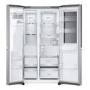 Refurbished LG InstaView 628 Litre Side-By-Side American Fridge Freezer - Brushed Steel