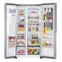 Refurbished LG InstaView 628 Litre Side-By-Side American Fridge Freezer - Brushed Steel