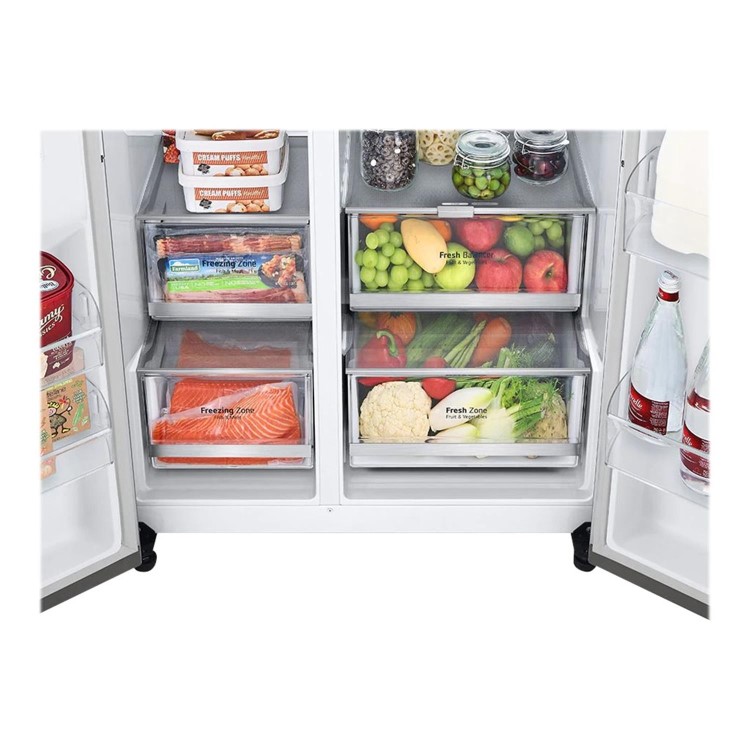 Refurbished LG GSXV90BSAE 635 Litre American Frost Free Fridge Freezer Stainless Steel