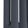GRADE A1 - Reggio Anthracite Horizontal Double Column Traditional Radiator 600x830mm 2832 BTU - Cast Iron Style