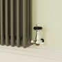 Refurbished Reggio Anthracite Horizontal Triple Column Radiator 800x830mm 2411 BTU - Cast Iron Style