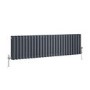 Refurbished - Reggio Anthracite Horizontal Triple Column Traditional Radiator 300x1190mm 2682 BTU - Cast Iron Style