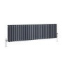 Refurbished - Reggio Anthracite Horizontal Triple Column Traditional Radiator 300x1190mm 2682 BTU - Cast Iron Style