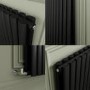 Refurbished Sorrento Midnight Black Horizontal Oval Designer Radiator 800x590mm Double Panel 3045 BTU