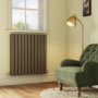 Refurbished Riace Anthracite Horizontal Flat Designer Radiator 800x748mm Double Panel 3628 BTU
