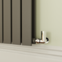 Refurbished Riace Anthracite Horizontal Flat Designer Radiator 800x748mm Double Panel 3628 BTU