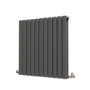 Refurbished Riace Anthracite Horizontal Flat Designer Radiator 800x748mm Double Panel 3628 BTU