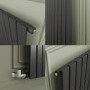 Refurbished Riace Anthracite Horizontal Flat Designer Radiator 800x748mm Double Panel 3628 BTU