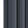 Sorrento Anthracite Horizontal Oval Designer Radiator 600x767mm Double Panel 3119 BTU