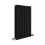 Refurbished Riace Midnight Black Horizontal Flat Designer Radiator 600x408mm Double Panel 1542 BTU