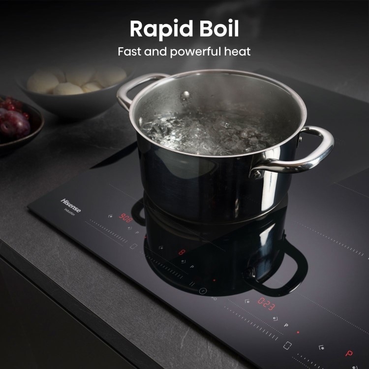 Refurbished Hisense HI6442BSCE 59cm 4 Zone Induction Hob Black