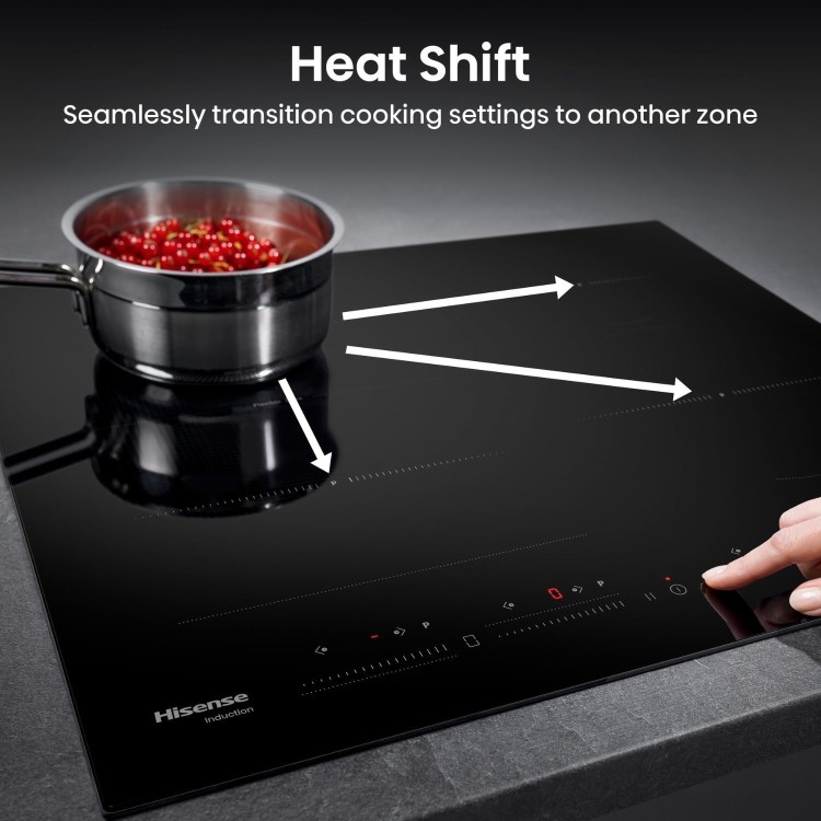 Refurbished Hisense HI6442BSCE 59cm 4 Zone Induction Hob Black