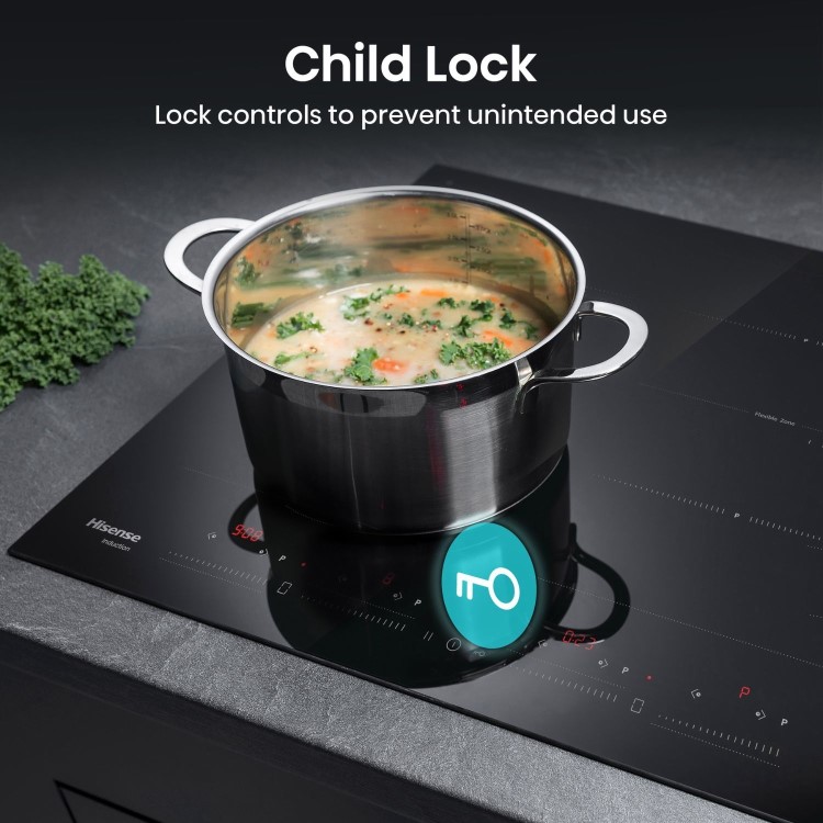 Refurbished Hisense HI6442BSCE 59cm 4 Zone Induction Hob Black