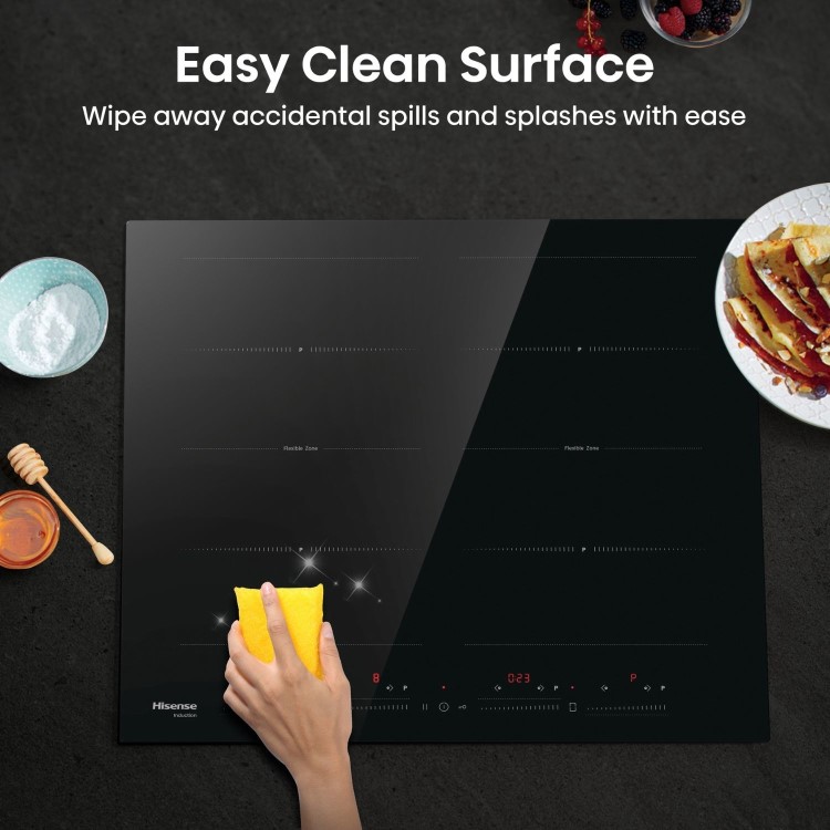 Refurbished Hisense HI6442BSCE 59cm 4 Zone Induction Hob Black