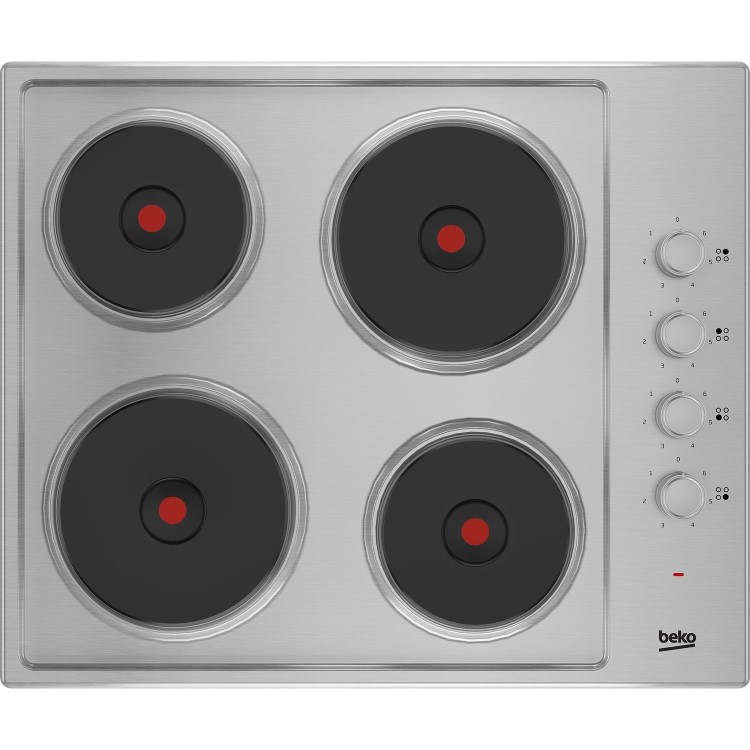 Beko 60cm Sealed Plate Electric Hob - Stainless Steel