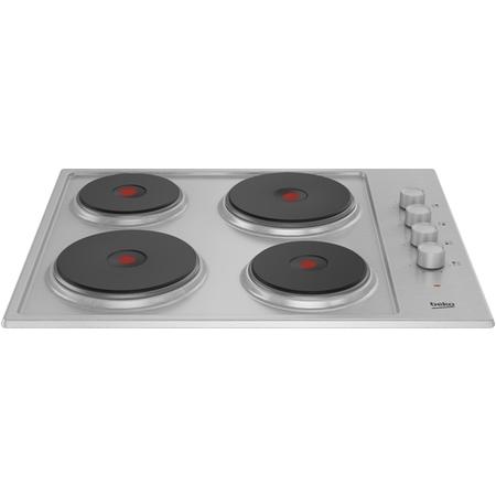 Beko 60cm Sealed Plate Electric Hob - Stainless Steel