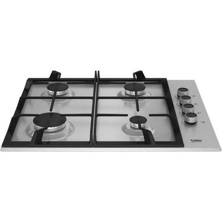 Refurbished Beko HIBG64125SX 60cm 4 Burner Gas Hob