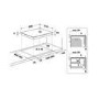 Refurbished Hotpoint 58cm 4 Zone Knob Control Ceramic Hob