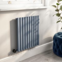 Refurbished - Light Grey Horizontal Smart Electric Radiator with Wi-Fi Thermostat - 0.6kW - H600xW590mm - Bathroom Safe