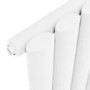 GRADE A1 - Sorrento White Horizontal Oval Designer Radiator 600x590mm Single Panel 1576 BTU