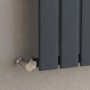 Refurbished - Riace Anthracite Horizontal Flat Designer Radiator 600x1020mm Single Panel 2383 BTU
