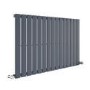 Refurbished - Riace Anthracite Horizontal Flat Designer Radiator 600x1020mm Single Panel 2383 BTU