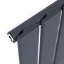 Refurbished - Riace Anthracite Horizontal Flat Designer Radiator 600x1020mm Single Panel 2383 BTU