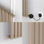 Refurbished Beige Grey Horizontal Smart Electric Radiator with Wi-Fi Thermostat - 1200W - H600xW1000mm - Bathroom Safe