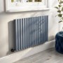 Refurbished Light Grey Electric Horizontal Designer Radiator 1.2kW with Wifi Thermostat - H600xW1003mm - IPX4 Bathroom Safe
