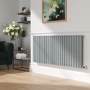 Refurbished Salt & Pepper Horizontal Smart Electric Radiator with Wi-Fi Thermostat - 2KW - H600xW1410 - Bathroom Safe