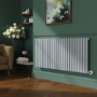 Refurbished Salt & Pepper Horizontal Smart Electric Radiator with Wi-Fi Thermostat - 2KW - H600xW1410 - Bathroom Safe
