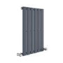 GRADE A1 - Riace Anthracite Horizontal Flat Designer Radiator 600x408mm Single Panel 953 BTU