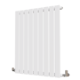 Refurbished Riace White Horizontal Flat Designer Radiator 800x612mm Single Panel 1947 BTU