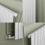Refurbished Riace White Horizontal Flat Designer Radiator 800x612mm Single Panel 1947 BTU