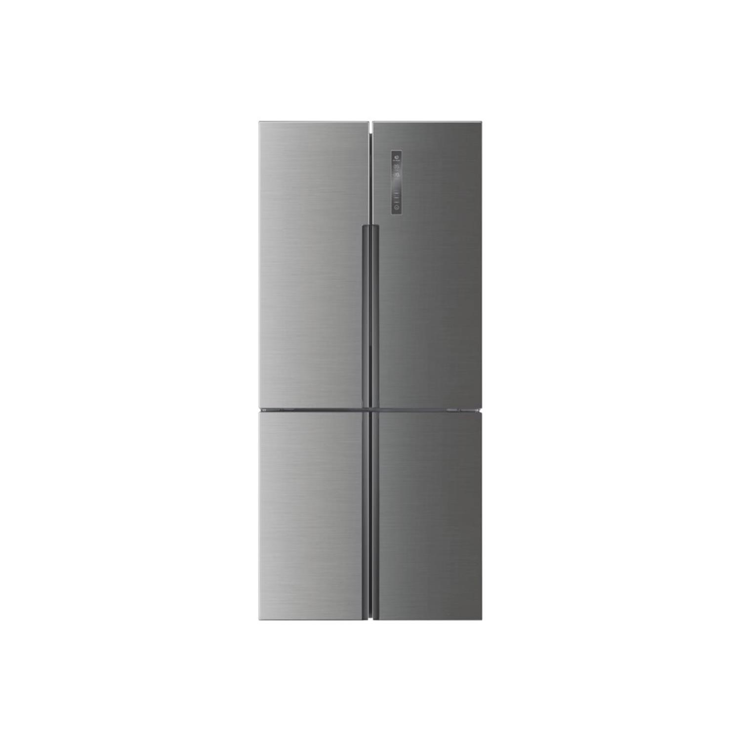 Refurbished Haier HTF-556DP6 Freestanding 456 Litre 70/30 American Fridge Freezer Silver