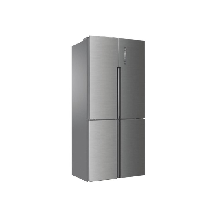 Refurbished Haier HTF-556DP6 Freestanding 456 Litre 70/30 Frost Free American Fridge Freezer Silver