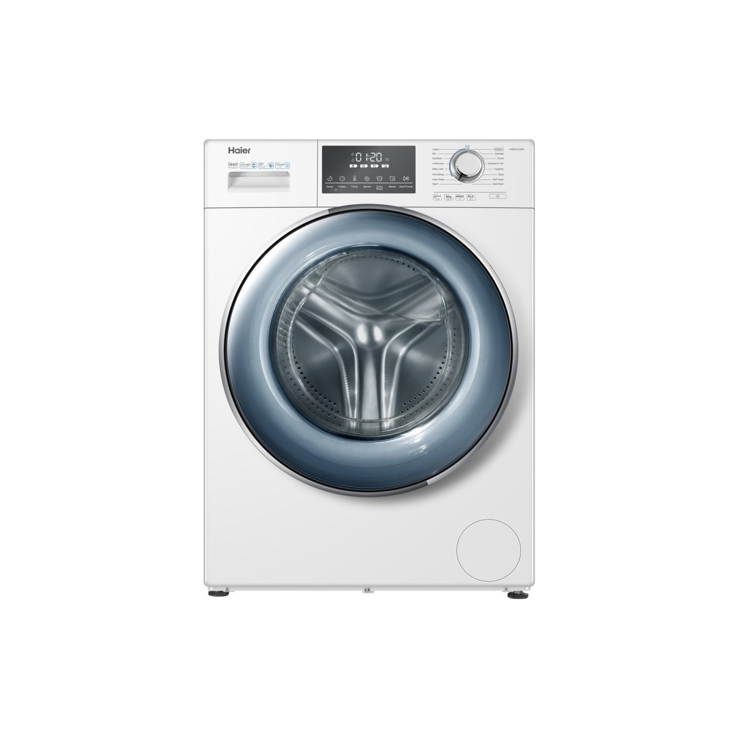 Refurbished Haier HW80-B14876N 8KG 1400 Spin Freestanding Washing Machine