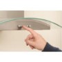 GRADE A1 - Indesit 60cm Curved Glass Chimney Hood - Stainless Steel