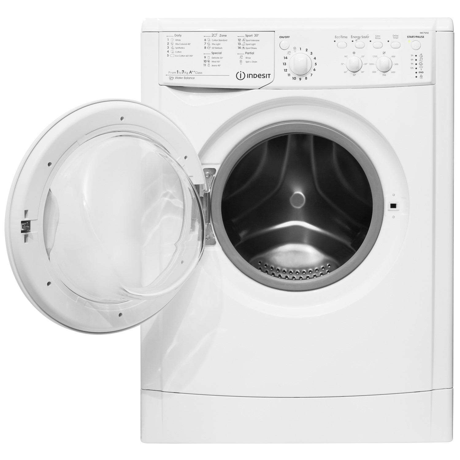 INDESIT IWC71252E EcoTime 7kg 1200rpm Freestanding Washing Machine